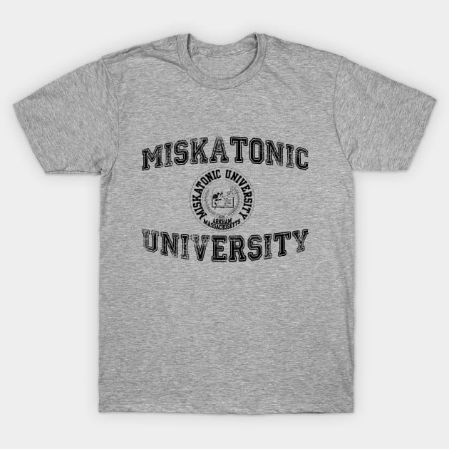 Miskatonic University (black version) T-Shirt by Cisne Negro